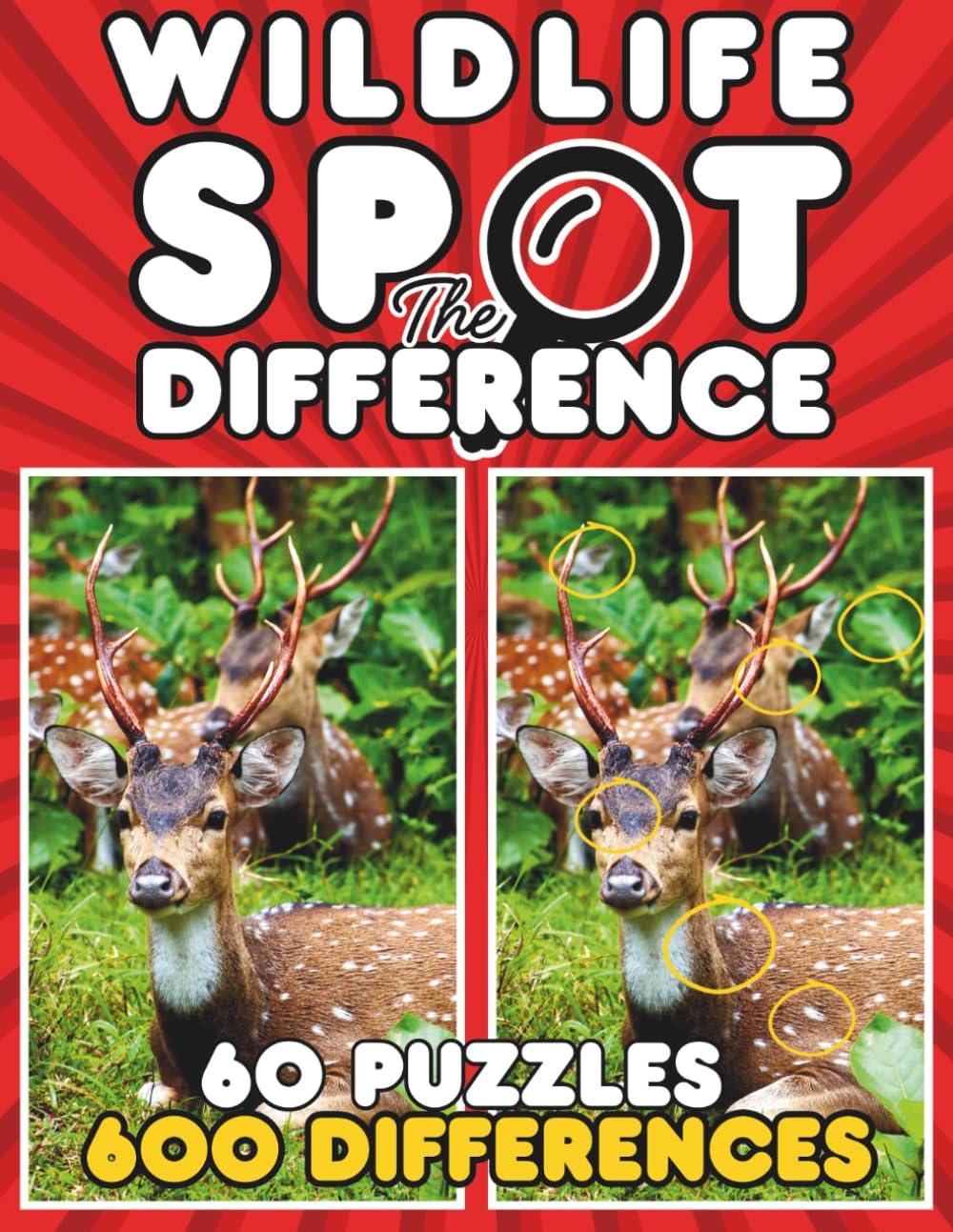 Wildlife Spot the Difference Book for Adults