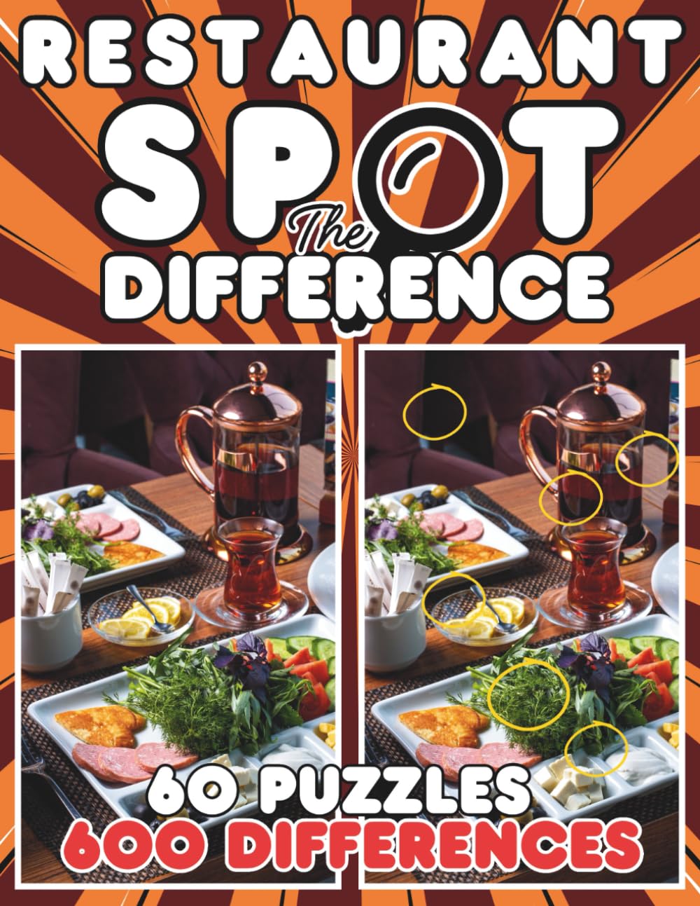 Restaurant Spot the Difference Book for Adults